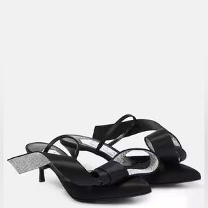 NWT AREA X Sergio Rossi Marquise Bow Embellished Pumps